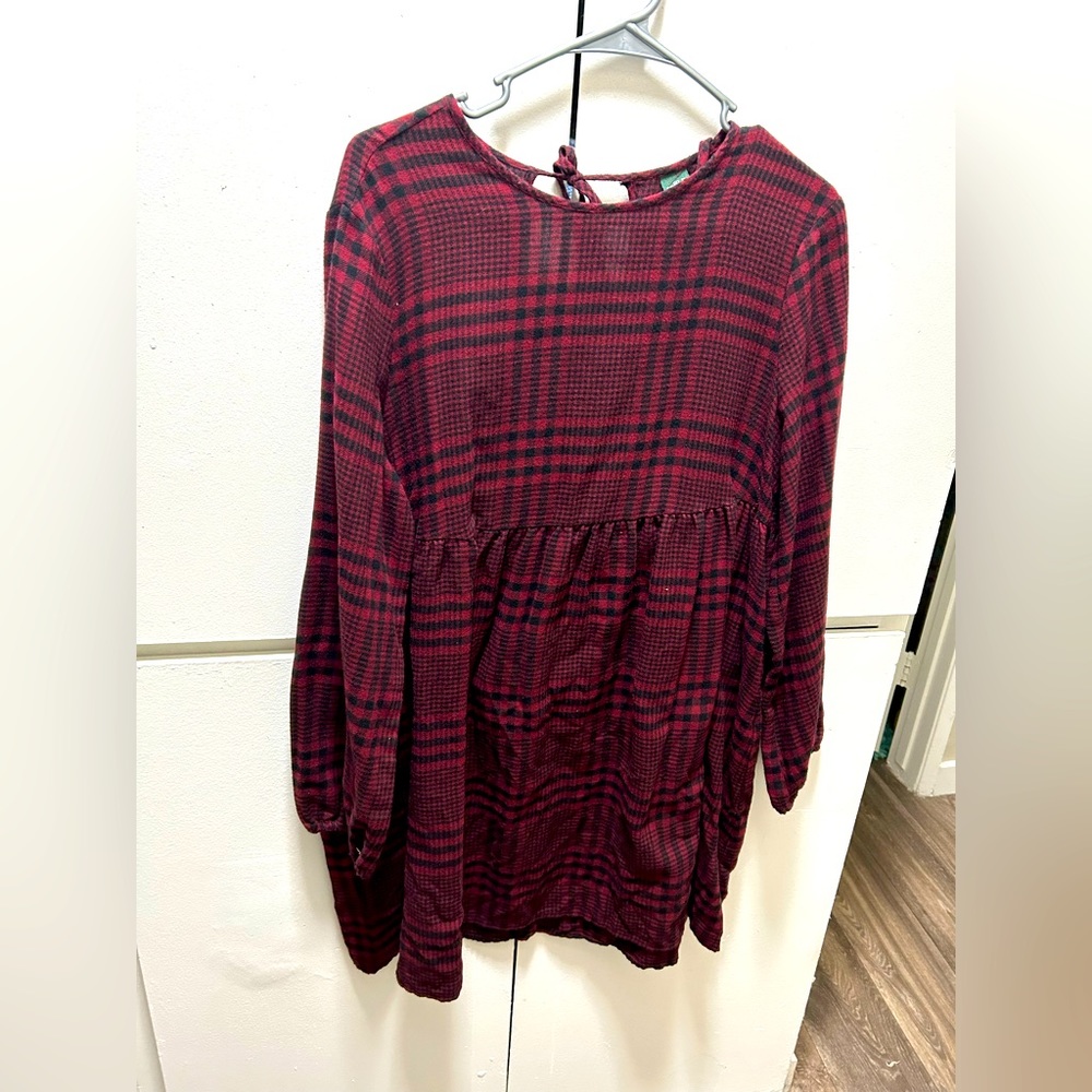 Long sleeve flannel dress